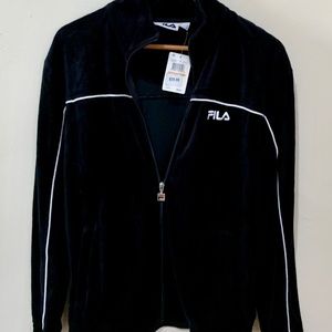 New Fila Men's Black Velvet sport Jacket Size M